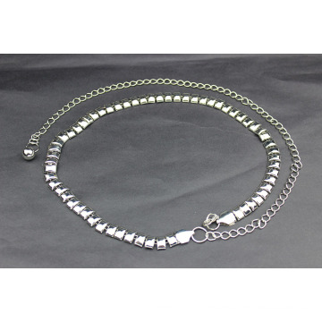 Moda cinto de metal prata decorativa cintura cadeia